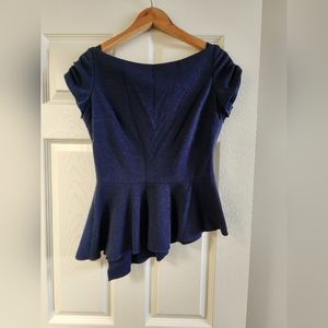 Tahari peplum tweed blouse blouse